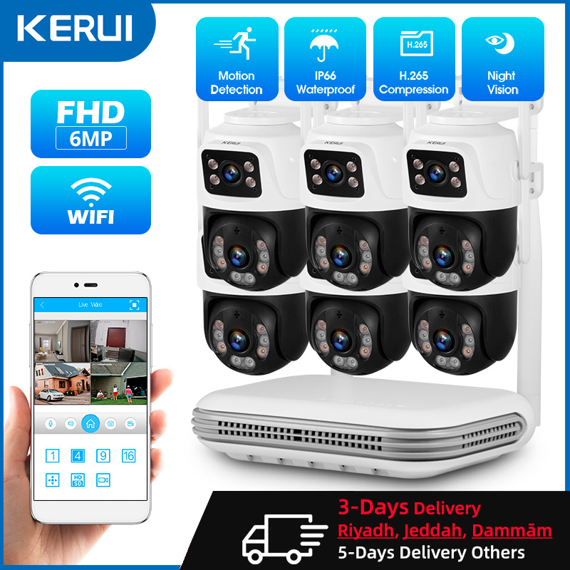 Home Security Network - KERUI Waterproof 6MP HD Wireless Dual