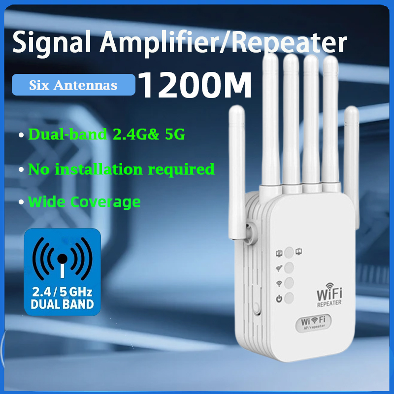 Home Security Network - KATORD 1200Mbps Wireless WiFi Repeater 2.4G&5G