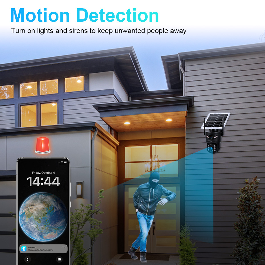 KERUI 6MP 4G SIM WiFi Solar Ca - Home Security Company review and price
