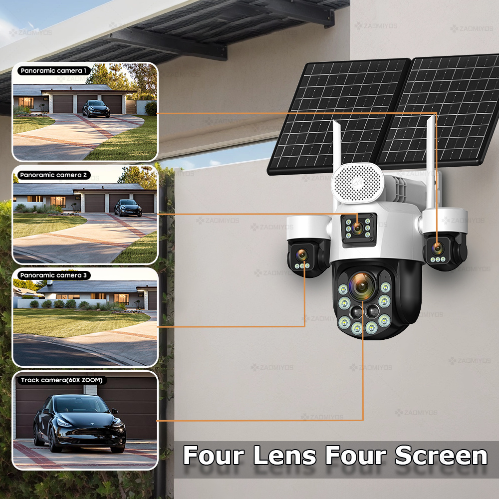 4 Lens Outdoor 360° Surveillan - Home Security Company review and price