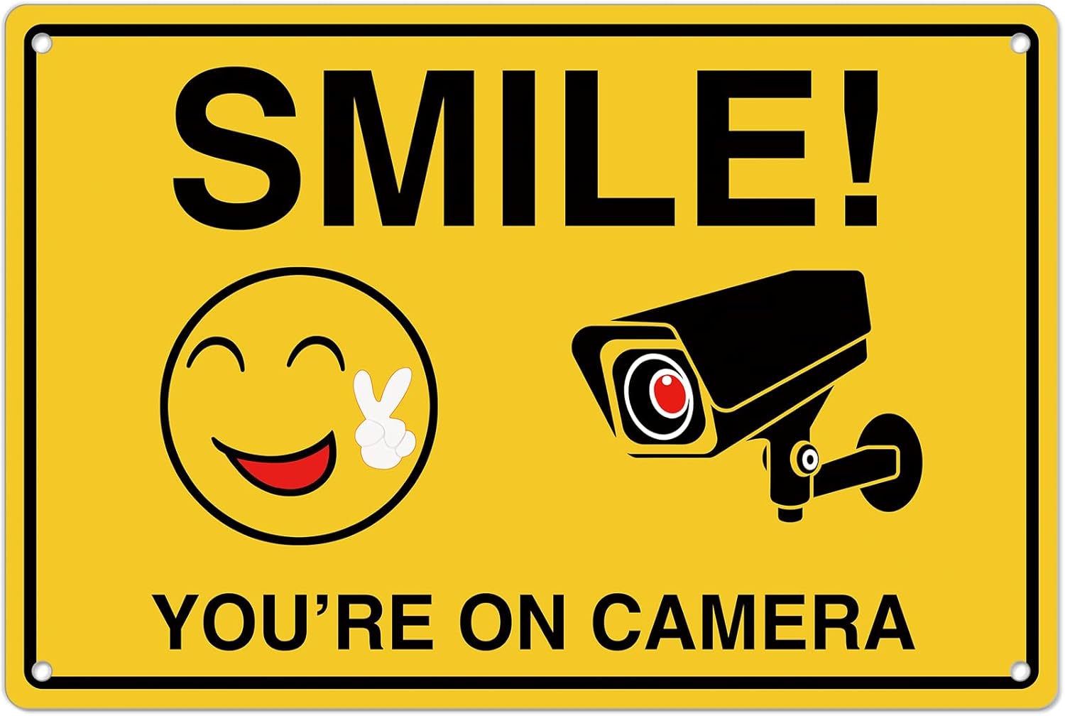 Smile Youre On Camera Signs ;  - Home Security Network review and price