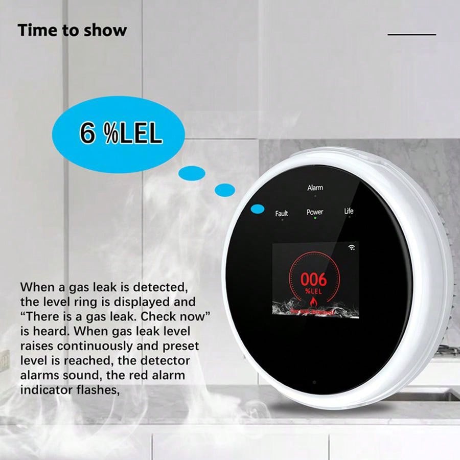 2.4G WiFi Gas Alarm Sensor Com - Home Security Network review and price