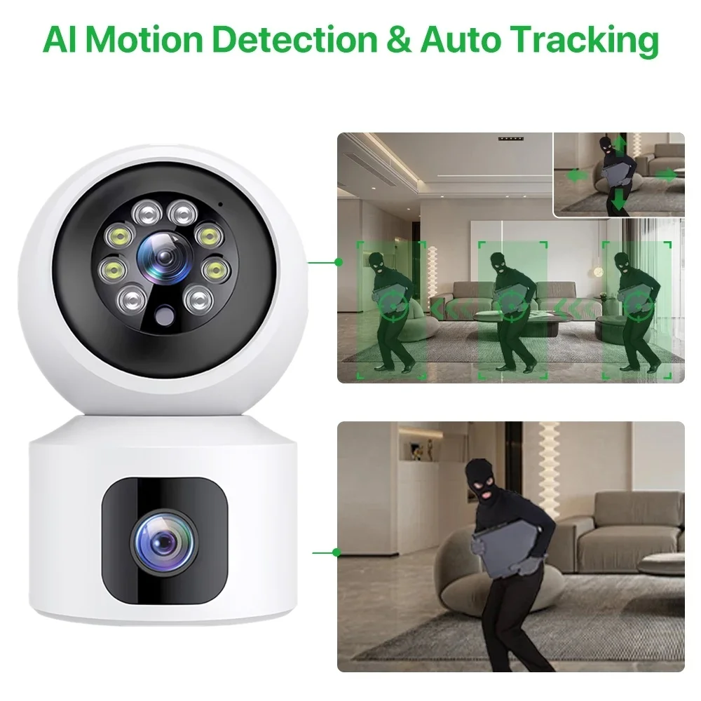 Dual Lens 6MP HD WiFi 4G PTZ C - Home Security Robots review and price