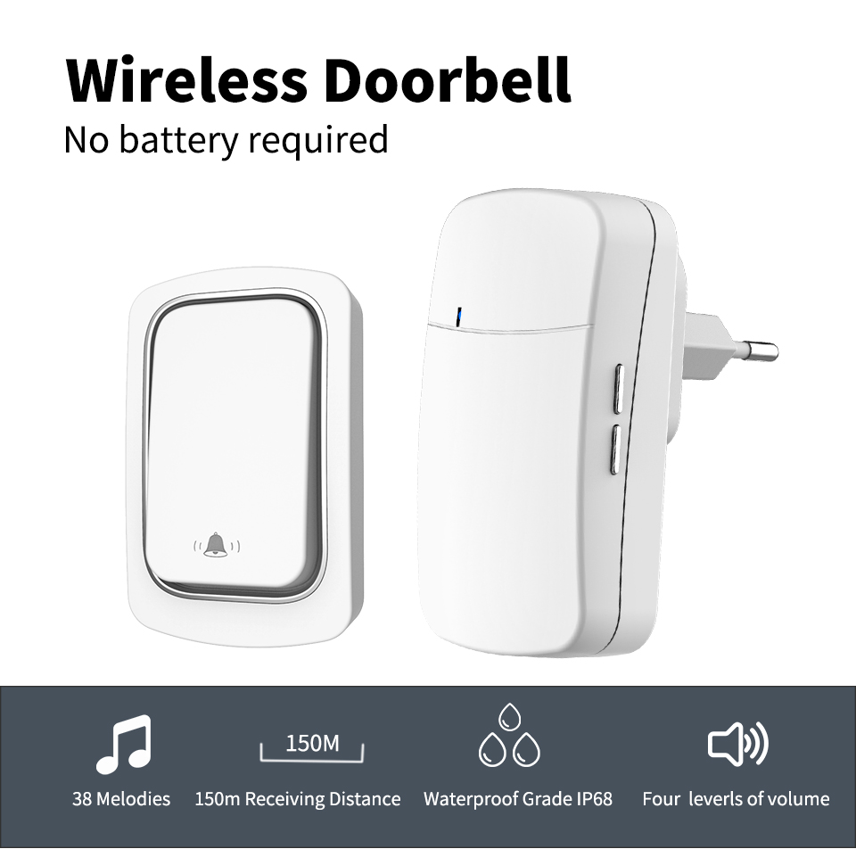 Wireless Doorbell Welcome Chim - Home Security Ring review and price