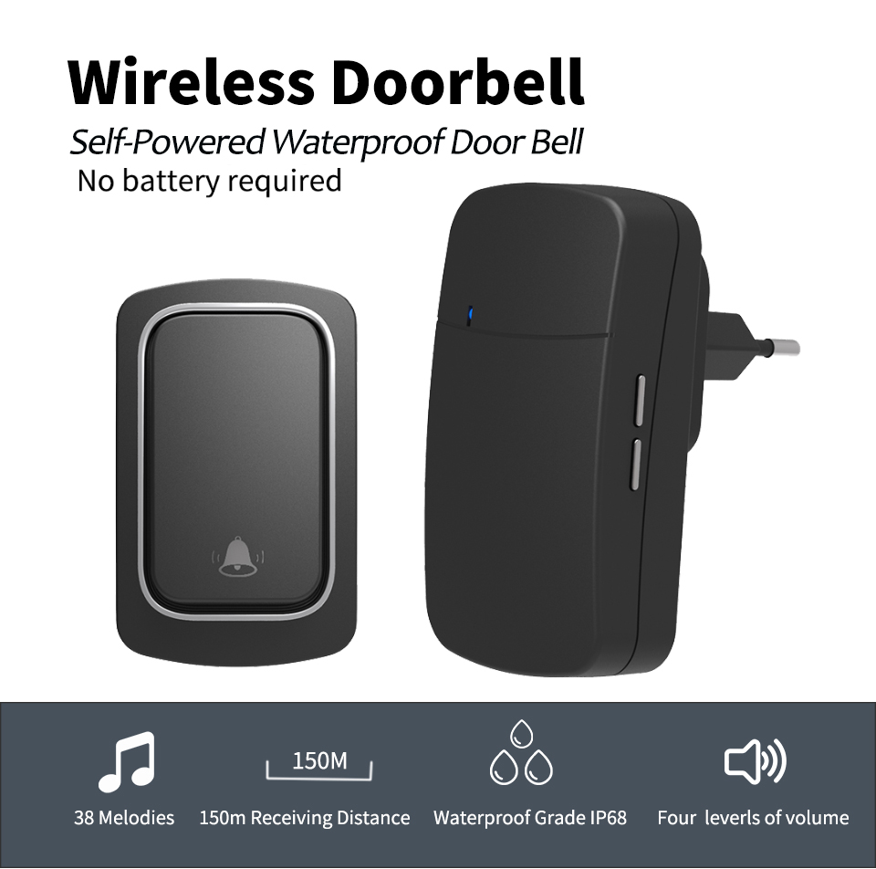 Wireless Doorbell Welcome Chim - Home Security Ring review and price