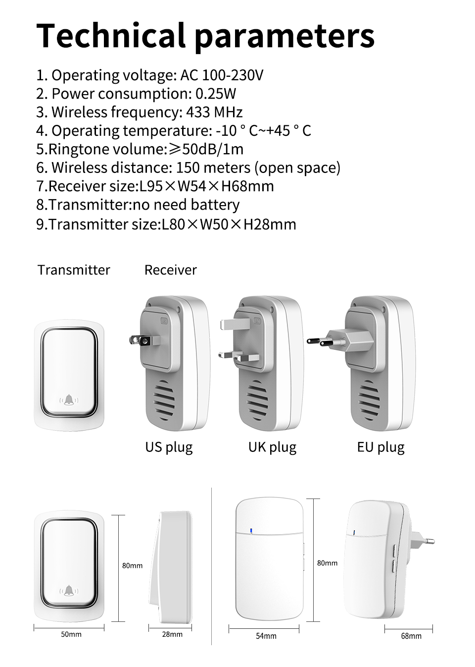 Wireless Doorbell Welcome Chim - Home Security Ring review and price